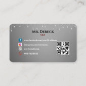 Koch-Visitenkarte Telefonnummerkarte (Rückseite)