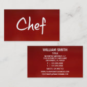 Koch-Visitenkarte Visitenkarte (Vorne/Hinten)