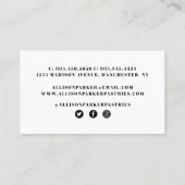 Koch-Visitenkarte Visitenkarte (Rückseite)