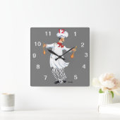 Koch-Wandklemme Quadratische Wanduhr (Zuhause)