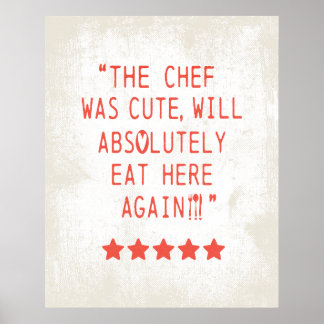 KOCH WAR NIEDLICH FUNNY KITCHEN 5 STAR REVIEWS POSTER