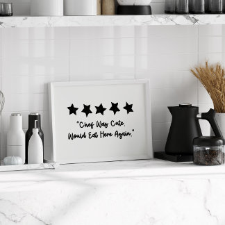 Koch war Niedlich trendy Wall Art Poster
