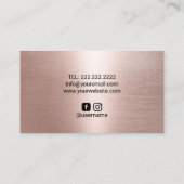 Koch Whisk Konditorei Rose Gold Visitenkarte (Rückseite)