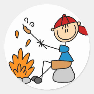 Koch-Würstchen-Aufkleber Runder Aufkleber