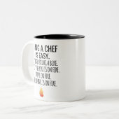 Koch zu sein ist einfach, es ist wie ein Fahrrad f Zweifarbige Tasse (Vorderseite Links)