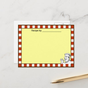 Koch Zugelassene Recipe Blank Card Postkarte