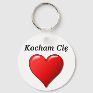 Kocham Cię - i-Liebe Sie auf Polnisch Schlüsselanhänger