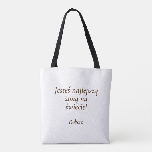 Kocham Cię I Liebe Sie in Polnisch Geschenk Tasche (Rückseite)
