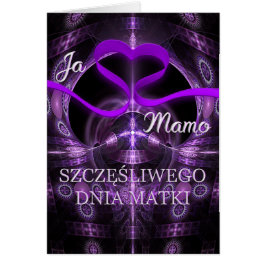 Kocham Ciebie Mamo! - Karte der Mutter Tages