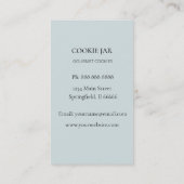 Kochbäckerei Aquarell blaue Visitenkarte (Rückseite)