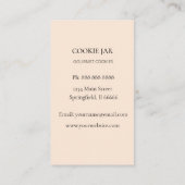 Kochbäckerei Aquarell Pfirsichkarte Visitenkarte (Rückseite)