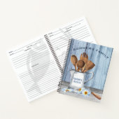 Kochbuch Aquarellrezepte Utensils Wood Daisy Notizblock (Innenseite)