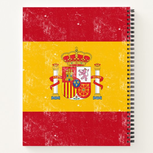 Kochbuch der traditionellen spanischen Flaggenfami Notizblock (Rückseite)