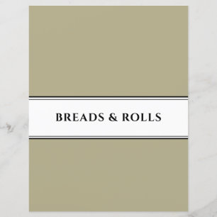 Kochbuch-Division Brot und Rollen Schwarz-weiß