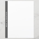 Kochbuch-Division | Grau und Weiß | Fleisch und Me (Rückseite)