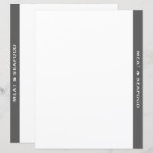Kochbuch-Division | Grau und Weiß | Fleisch und Me (Vorne/Hinten)