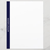 Kochbuch-Division | Marine und Weiß | Appetithappe (Rückseite)