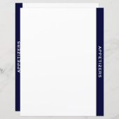 Kochbuch-Division | Marine und Weiß | Appetithappe (Vorne/Hinten)