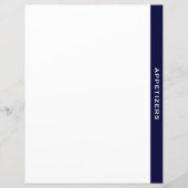 Kochbuch-Division | Marine und Weiß | Appetithappe (Vorderseite)