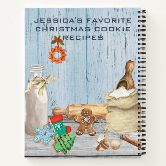 Kochbuch Farbrezepte Weihnachtskuchen Notizblock (Rückseite)