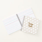 Kochbuch für cremefarbene Tumbling Quadrate Notizblock (Innenseite)