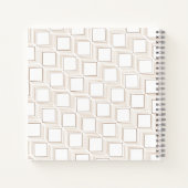Kochbuch für cremefarbene Tumbling Quadrate Notizblock (Rückseite)