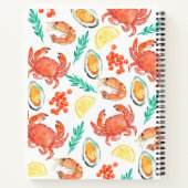 Kochbuch für Meeresfrüchte Kochbuch Notizblock (Rückseite)