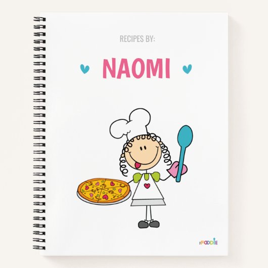 Kochbuch für personalisierte Kinder Notizblock (Vorderseite)