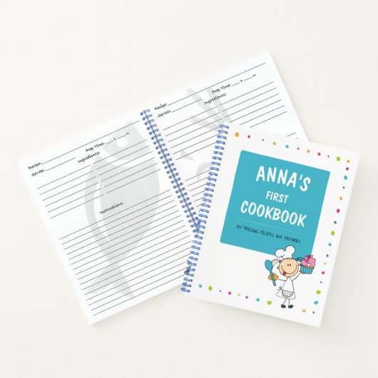 Kochbuch für personalisierte Kinder Notizblock (Innenseite)