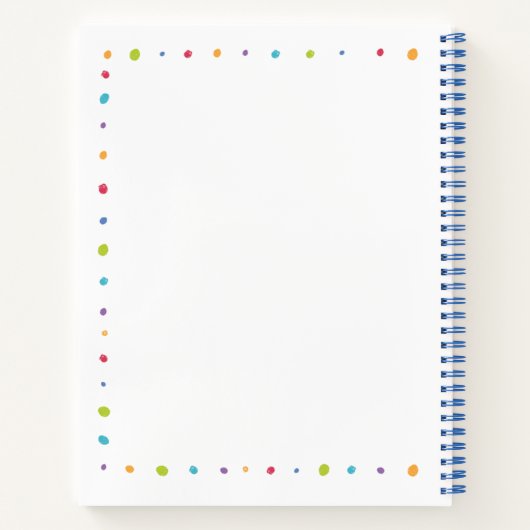 Kochbuch für personalisierte Kinder Notizblock (Rückseite)