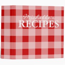 Kochbuch für Red Gingham Muster