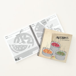 Kochbuch für Sauce-Pots Notizblock