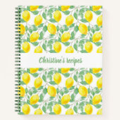 Kochbuch für Zitronen Notizblock (Vorderseite)