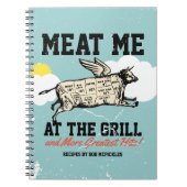 Kochbuch-Kochbuch-Notebook mit Flying Cow-Grill Notizblock (Vorderseite)