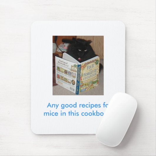 Kochbuch-MiezekatzeMausunterlage Mousepad (Mit Mouse)