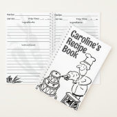 Kochbuch mit Cook Dekorationskuchen. Rezept Notizblock (Innen)