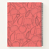 Kochbuch mit personalisiertem Gemüse Notizblock (Rückseite)