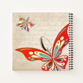 Kochbuch-Notebook mit Butterfly-Gabel Notizblock (Rückseite)