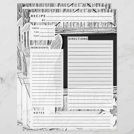 Kochbuch Rezept Beilage (Vorne/Hinten)