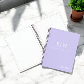 Kochbuch Rezept Lavender Lila Girly Monogram Notizblock