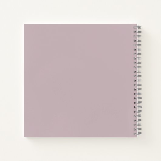 Kochbuch | Rezept-Notebook | Pasetbraune Mauve Notizblock (Rückseite)