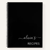 Kochbuch Rezept Schwarz-weiß Monogramm