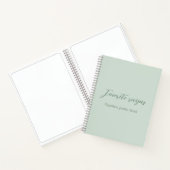 Kochbuch-Rezepte mit grünen Skripten Notizblock (Innenseite)