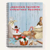Kochbuch Rezepte Weihnachtskochen Backen Notizblock (Vorderseite)