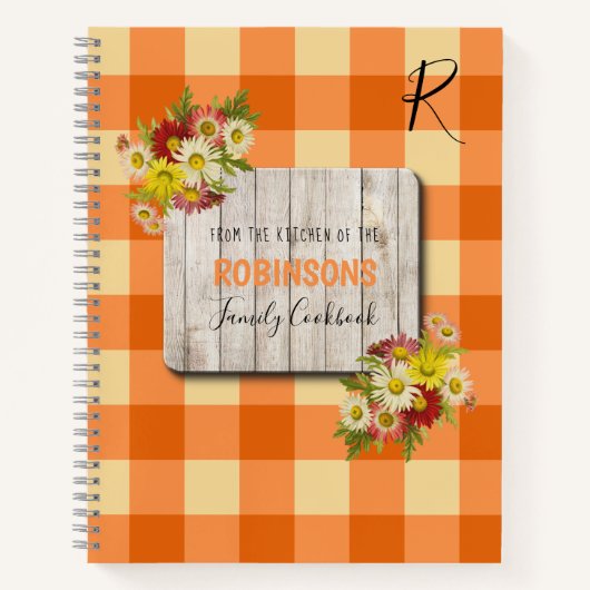 Kochbuch rustikale Kochrezepte Veranstalter Notizblock (Vorderseite)