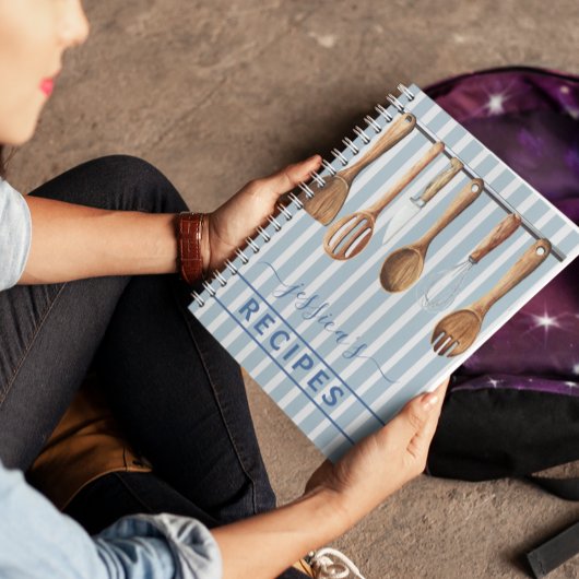 Kochbuch Watercolor Rezepte Utensities Modernes Bl Notizblock