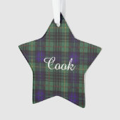 Kochclan karierter schottischer Kilt Tartan Ornament (Vorderseite)