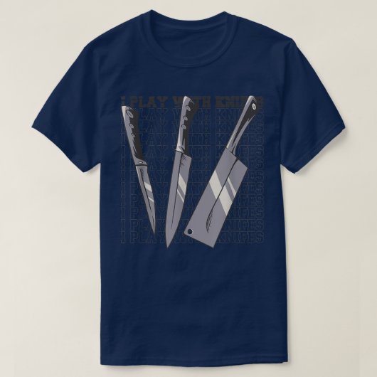 Köche, die Messer kochen T-Shirt (Design vorne)