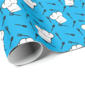 Köche Hat Forks Spoons Kochgeschenk Geschenkpapier (Rolleneckpunkt)