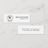 Köche Hat Silverware Mini Visitenkarte (Vorne/Hinten)